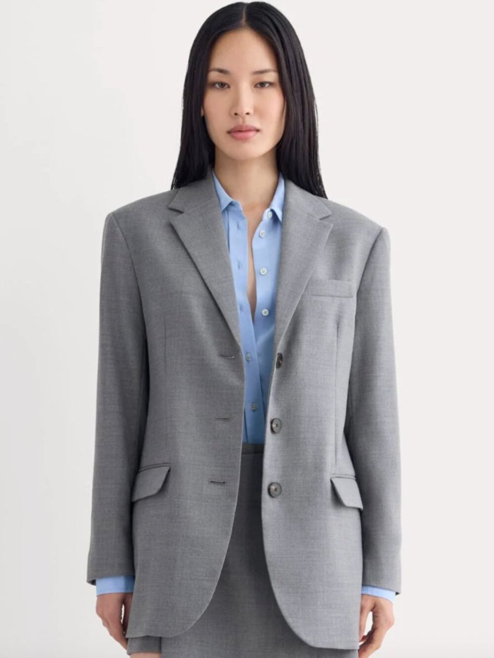 NEW Everlane Gray Wool Blazer Size 2